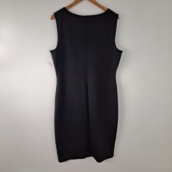 Black Dress Women's Knotted Front Bold Elements Cut To Curve 2XL - Picture 8 of 9